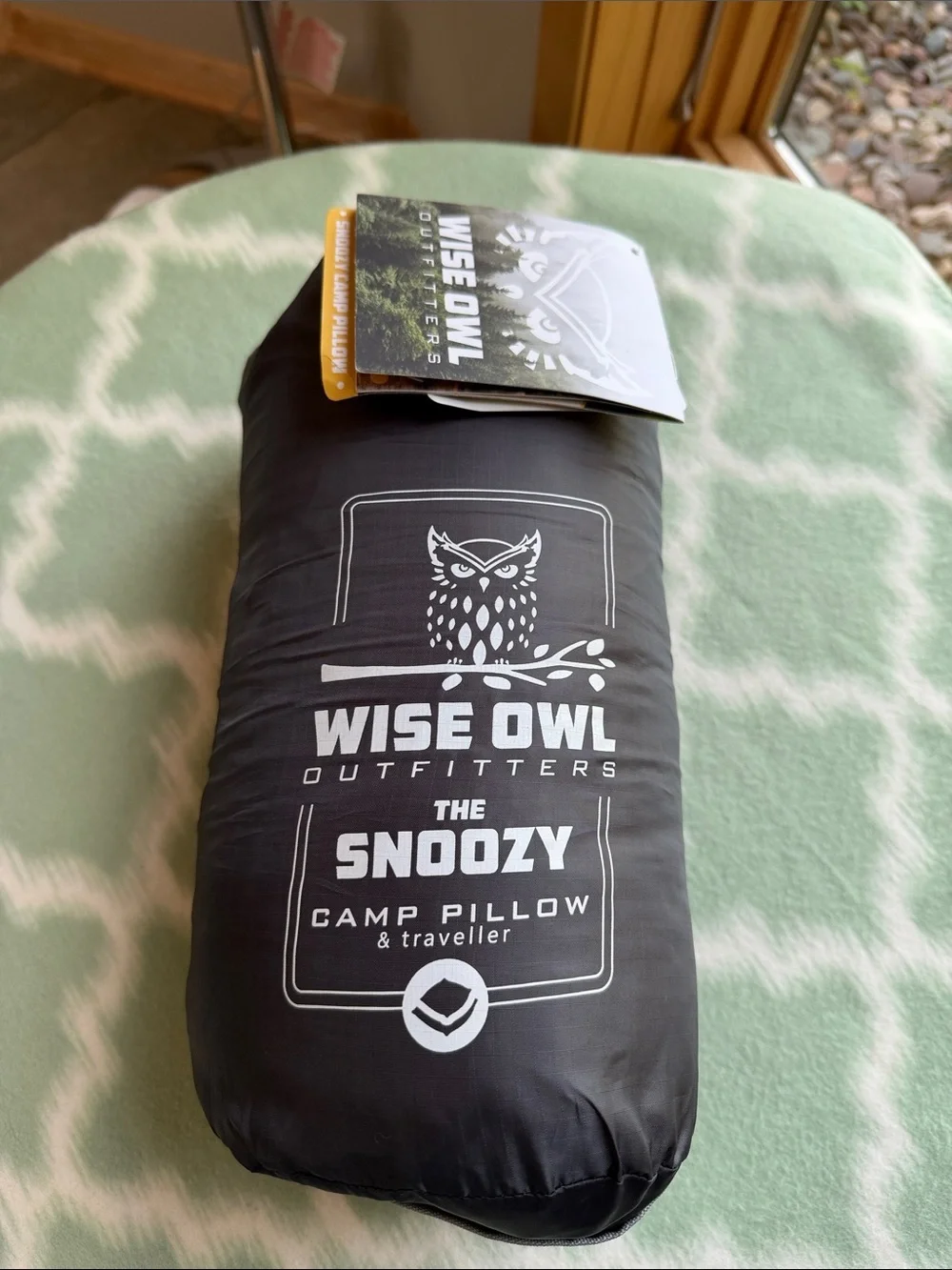 NWT Wise Owl Outfitters The Snoozy Camp Pillow Medium Size - Rust and Gray